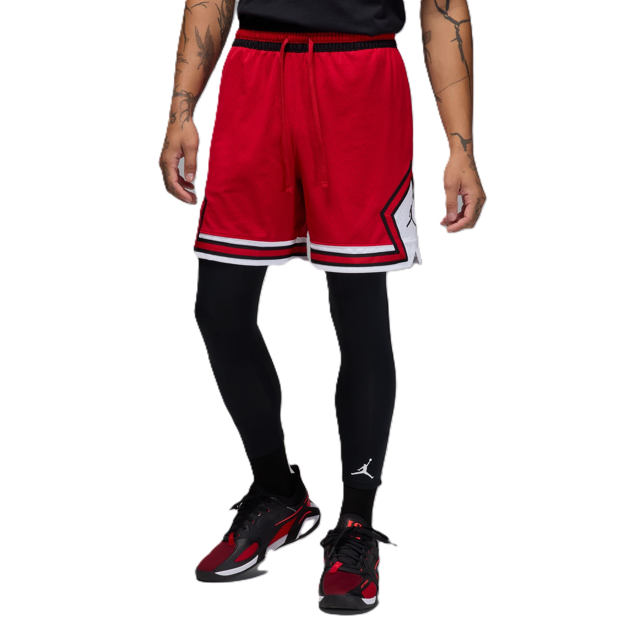 Jordan Diamond Mesh Shorts Röd/Vit/Svart
