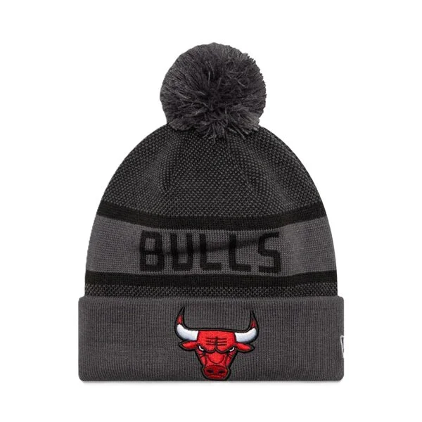 New Era Chicago Bulls Bobble Beanie Svart/Grå