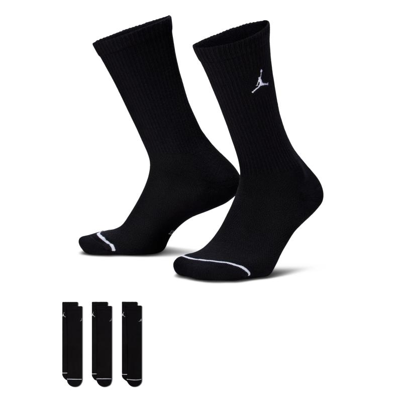 Jordan Everyday Elevated Crew Sock 3-Pack Svart