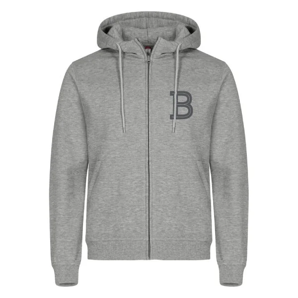 Blackeberg Basket Zip-hoody Grå