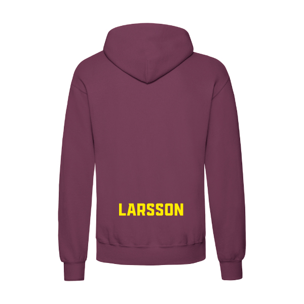 Central Basket Hoody Vinröd Jr Med NAMN