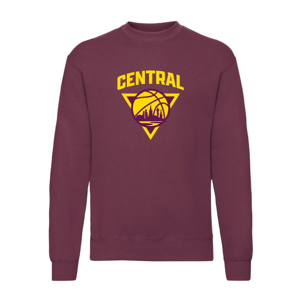 Central Basket Sweatshirt Vinröd Sr