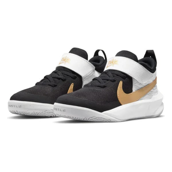 Nike Team Hustle D10 Barn Svart/Vit/Gold