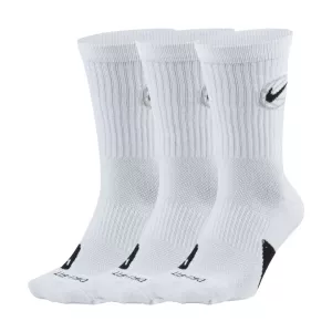 Nike Everyday Elite Crew Sock 3-pack Vit