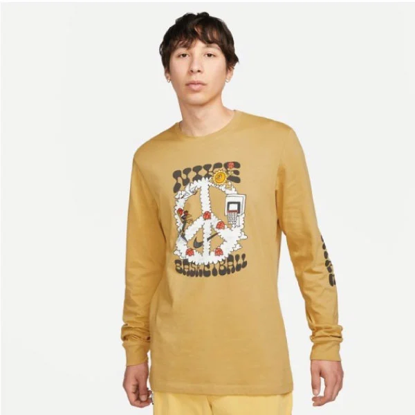 Nike Basketball Långärmad Tee Vete/Guld