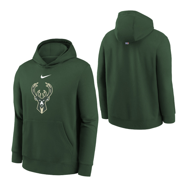 Nike Milwaukee Bucks Club Hoody Jr Grön