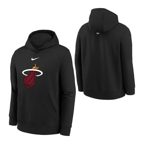 Nike Miami Heat Club Hoody Jr Svart
