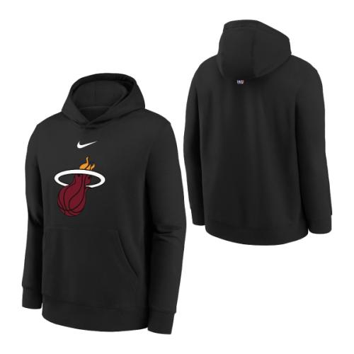 Nike Miami Heat Club Hoody Jr Svart