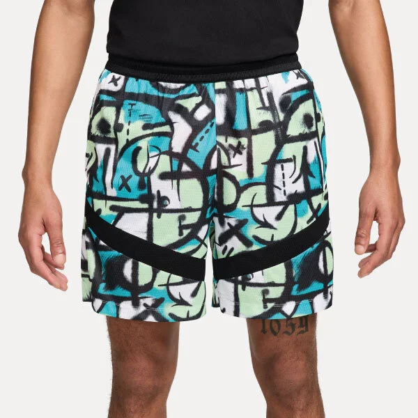 Nike DF Icon 6in Seasonal Basketshorts Vit/Grön/Svart