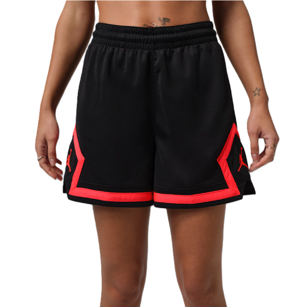 Jordan Wmns Diamond Shorts 4" - Svart/Jumpman Red