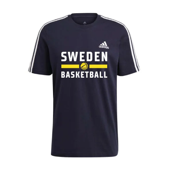 Sweden Basketball Tee Adidas 3 Striped