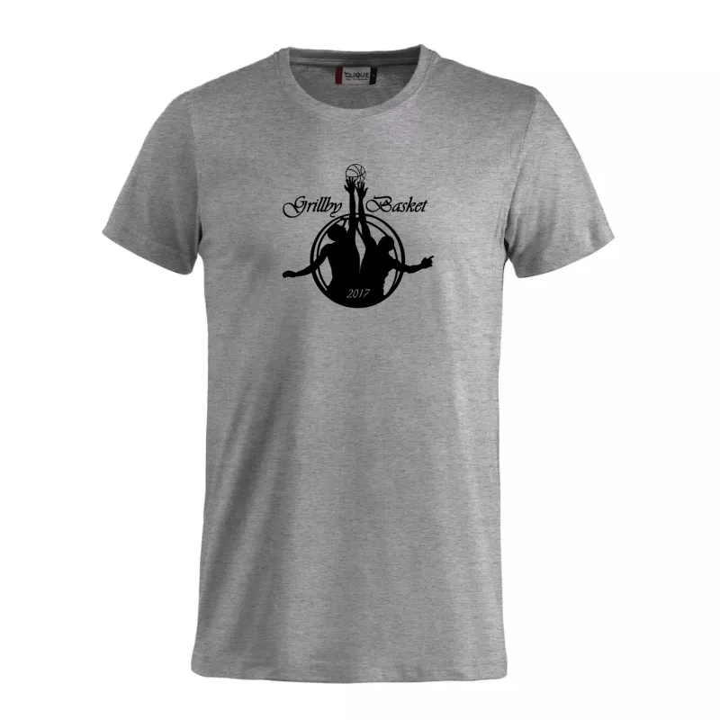 Grillby Basket T-shirt Grå