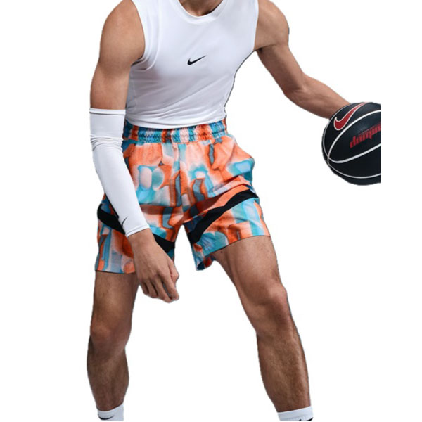 Nike All Over Print 6 Tum Shorts Washed Coral/University Blue