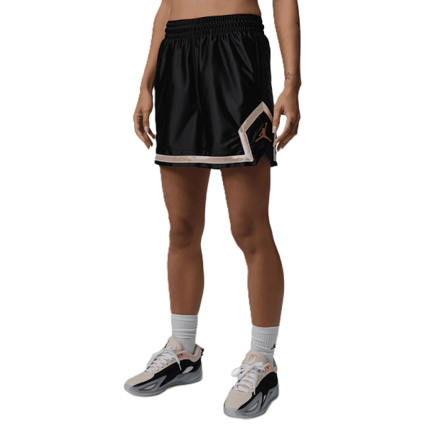 Jordan Wmns Diamond Shorts 4" - Svart/Metallic Guld