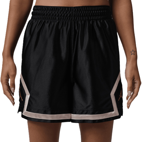 Jordan Wmns Diamond Shorts 4" - Svart/Metallic Guld
