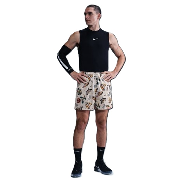 Nike All Over Print 5 Tum Mesh Shorts Light Khaki