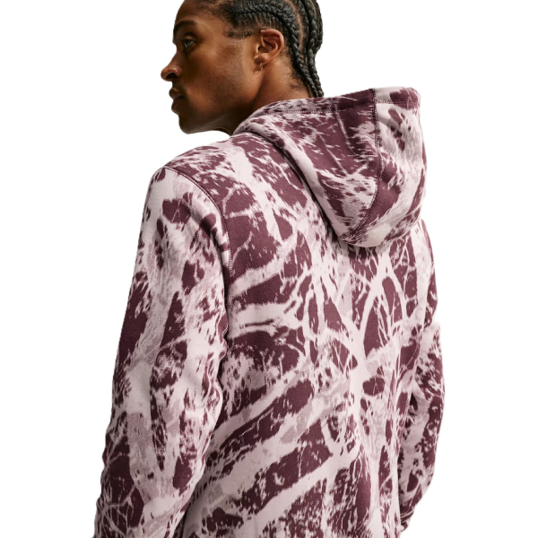 Nike JA Morant All Over Print Hoody Burgundy