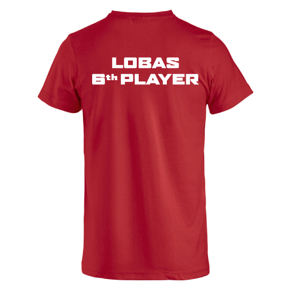 Lobas Basketball 6th Player Tee Röd