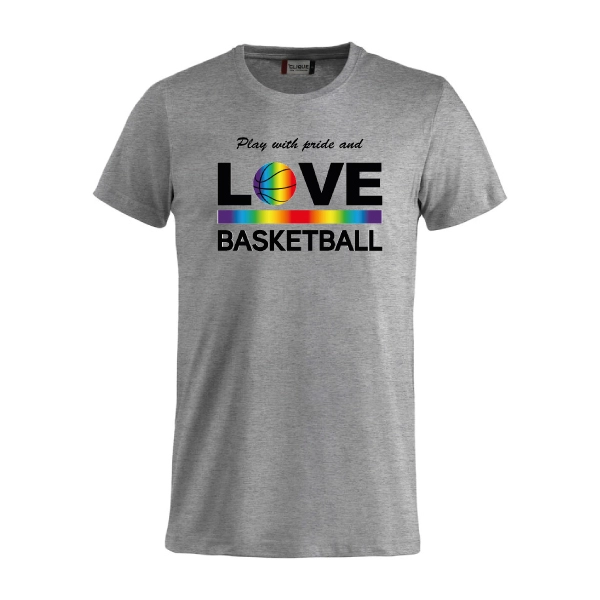 Play With Pride And Love Basketball Tee Grå