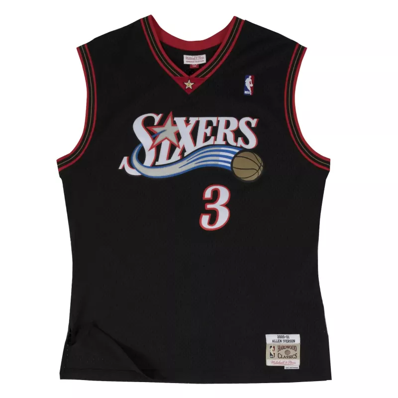 NBA Swingman Jersey Philadelphia 76ers Allen Iverson Svart