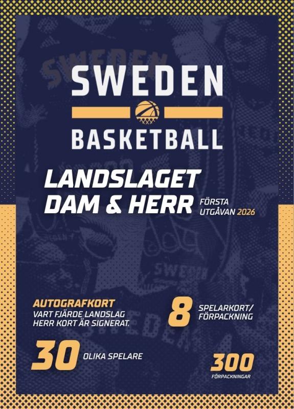 Sweden Basketball Spelarkort 8-Pack