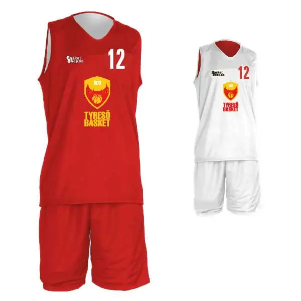 Tyresö Basket Vändbart Matchställ Röd/vit