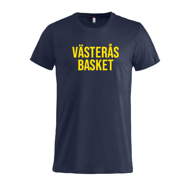 Västerås Basket Tee Marin Textloggo