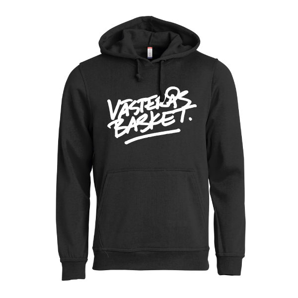 Västerås Basket Hoody Svart Scriptlogga