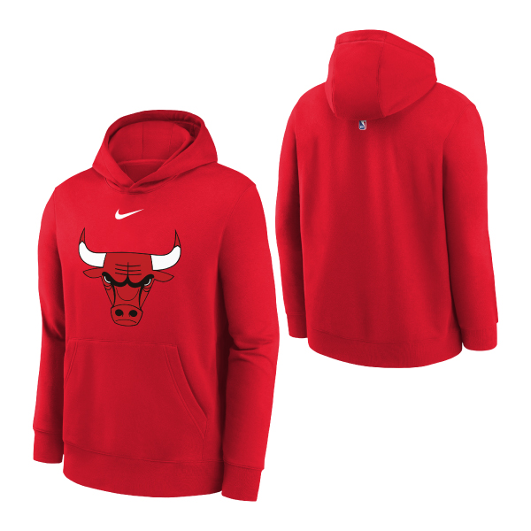 Nike Chicago Bulls Club Hoody Jr Röd