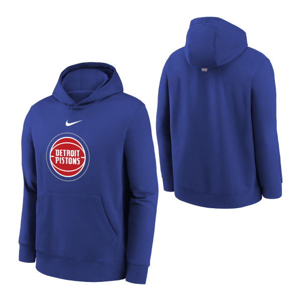 Nike Detroit Pistons Club Hoody Jr Blå