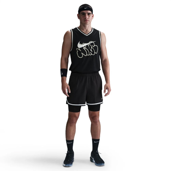 Nike DNA 2 in 1 Basketshorts Svart
