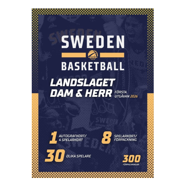 Sweden Basketball Spelarkort 8-Pack