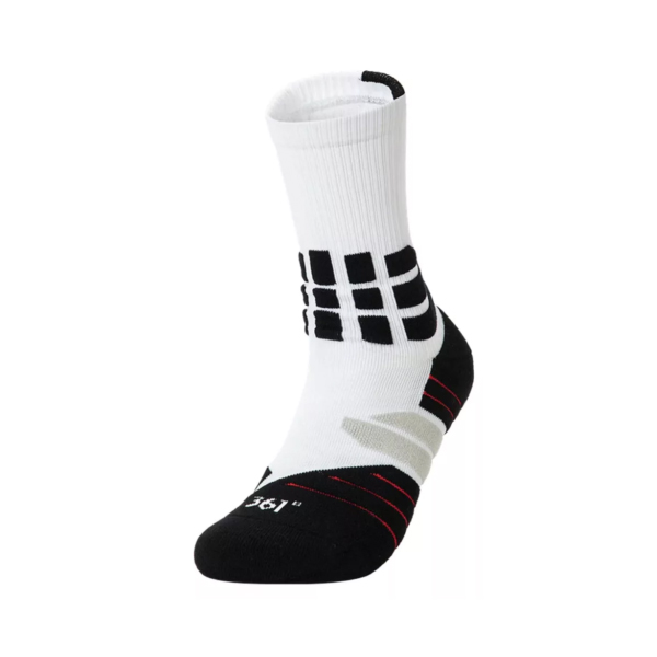 361° Basketball Crew Sock Vit/Svart