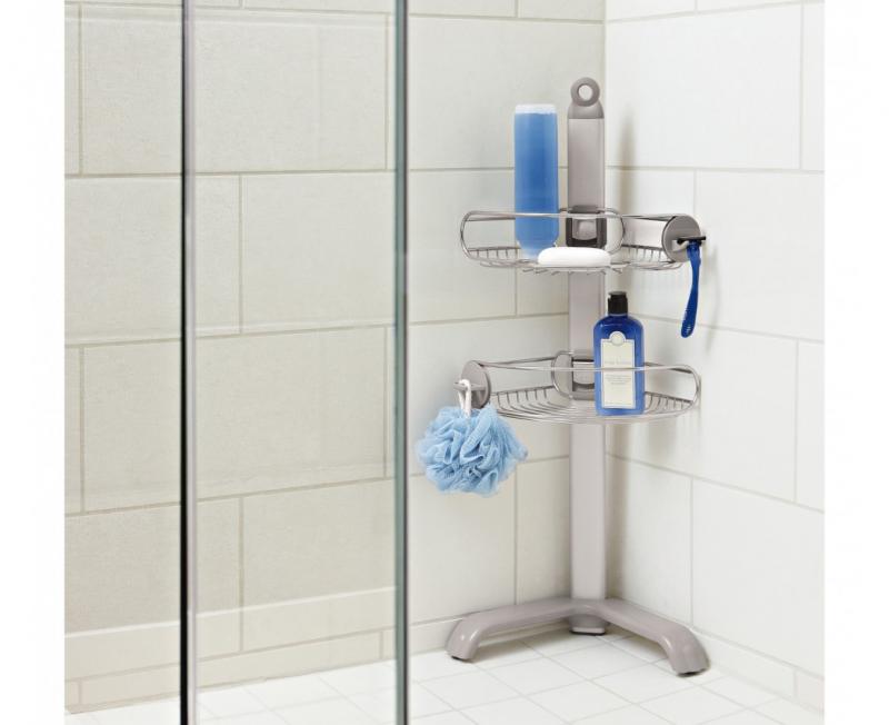 Simplehuman BT1064 duschhylla som kan placeras på badkarskanten eller i hörnet av duschen
