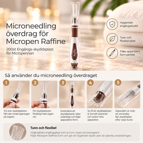 Microneedling Skyddsöverdrag – Raffine Micropen | 200 st