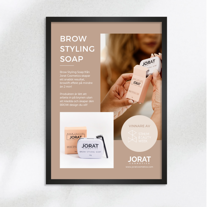 REKLAMPOSTER - JORAT COSMETICS BROW STYLING SOAP