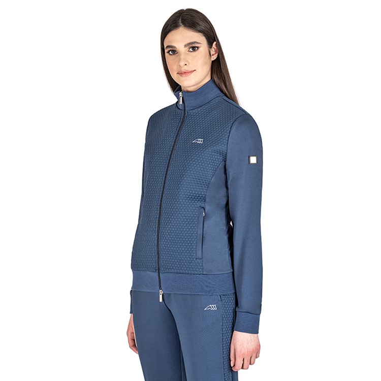 TRÖJA ELASTE ZIP BLUE