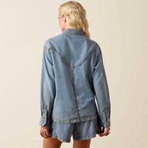 SKJORTA BONFIRE MEDIUM BLUE