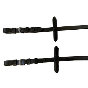 TYGEL LÄDER INSIDA GUMMI MED STOPS SVART