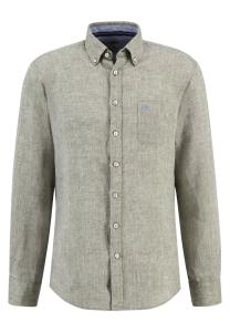 SKJORTA LINNE DUSTY OLIVE