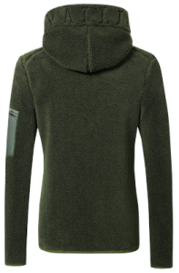 FLEECEJACKA HOODY OPAL GREEN