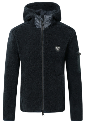 FLEECEJACKA HOODY NAVY