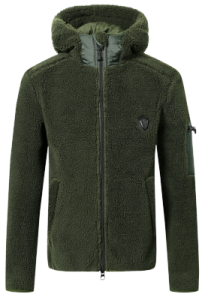 FLEECEJACKA HOODY OPAL GREEN