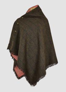 PONCHO WOOL HAZELWOOD HEMLOCK