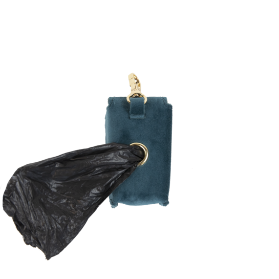 POOP BAG SQUARE VELVET EMERALD