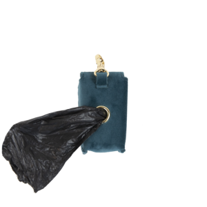 POOP BAG SQUARE VELVET EMERALD
