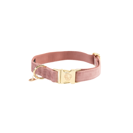 HUNDHALSBAND VELVET OLD ROSE