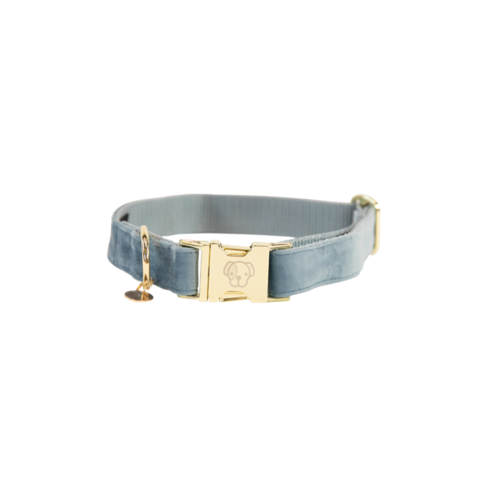 HUNDHALSBAND VELVET LIGHT BLUE