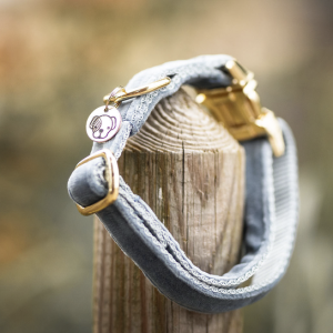 HUNDHALSBAND VELVET LIGHT BLUE
