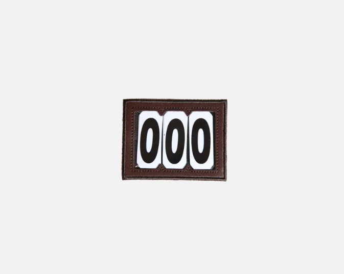 NUMMERLAPP SÄKERHETSNÅL 3 SIFFROR BROWN